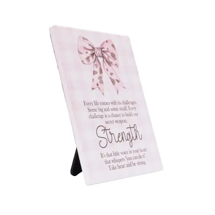 Saddle & Bloom Verse Plaque Strength