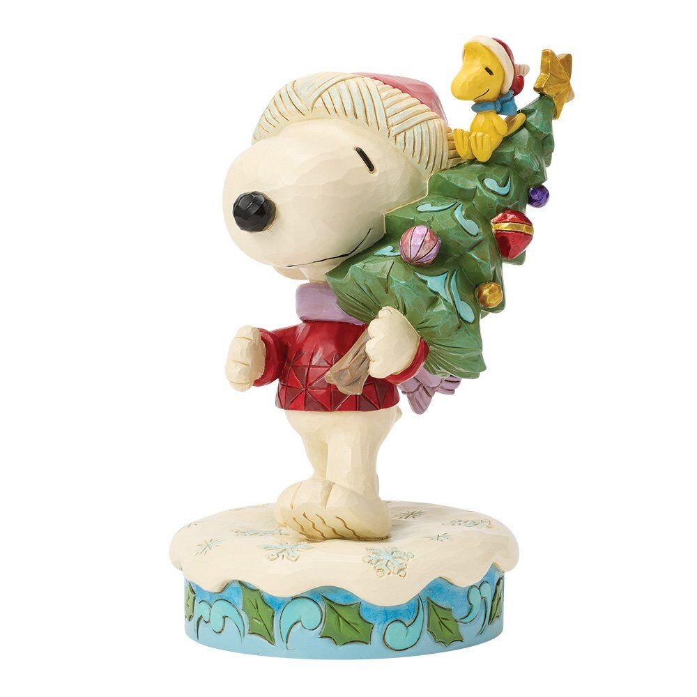 Peanuts By Jim Shore Snoopy & Woodstock Holding Tree