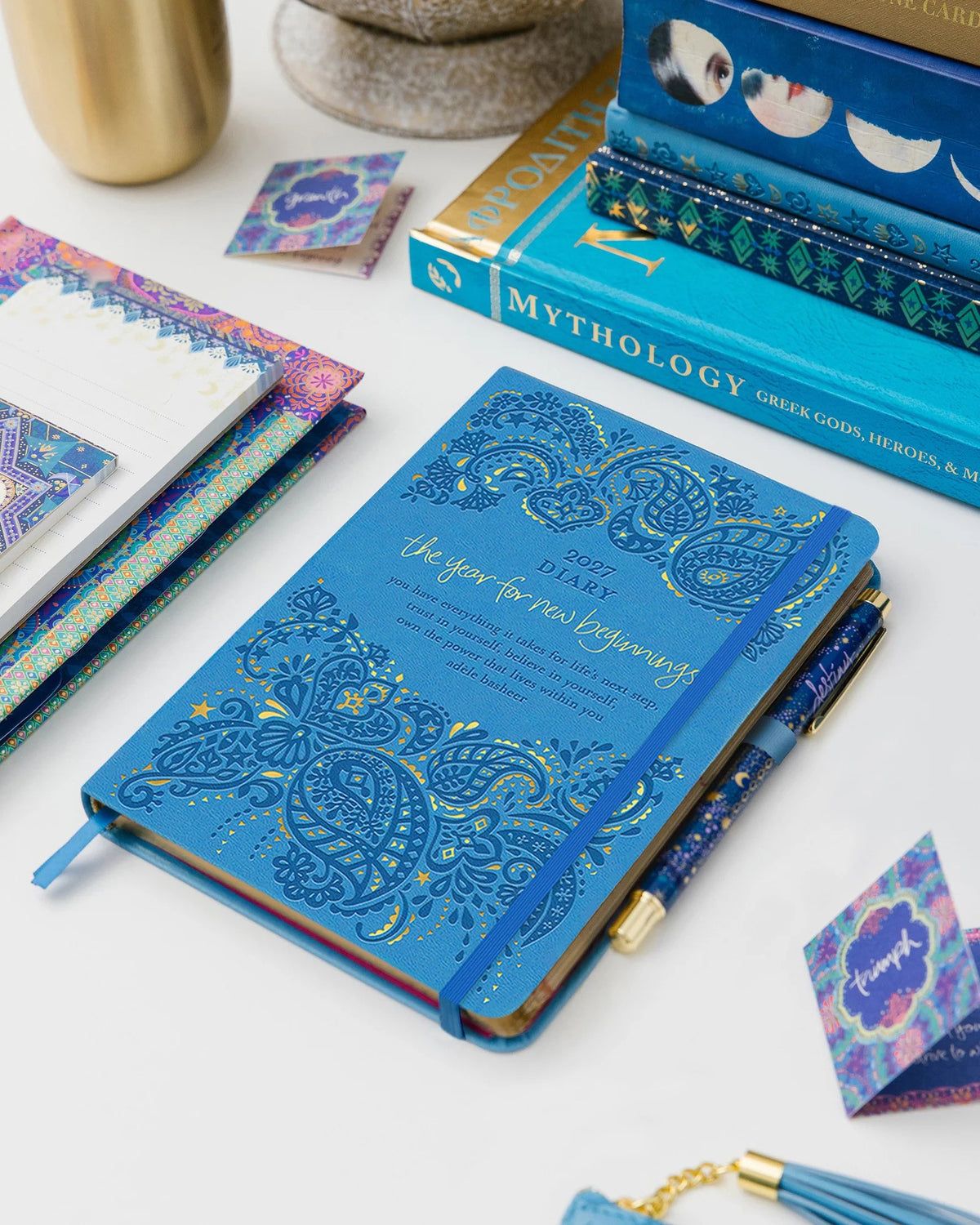 Intrinsic 2027 Diary Planner The Year For New Beginnings - Bahama Blue
