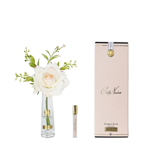 Cote Noire Summer Rose Pink Blush In Clear Glass With Gold Badge