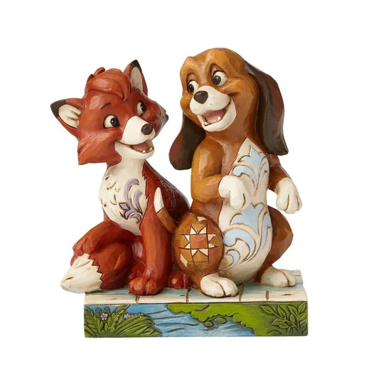 DISNEY TRADITIONS BY JIM SHORE FOX & THE HOUND UNEXPECTED FRIENDS