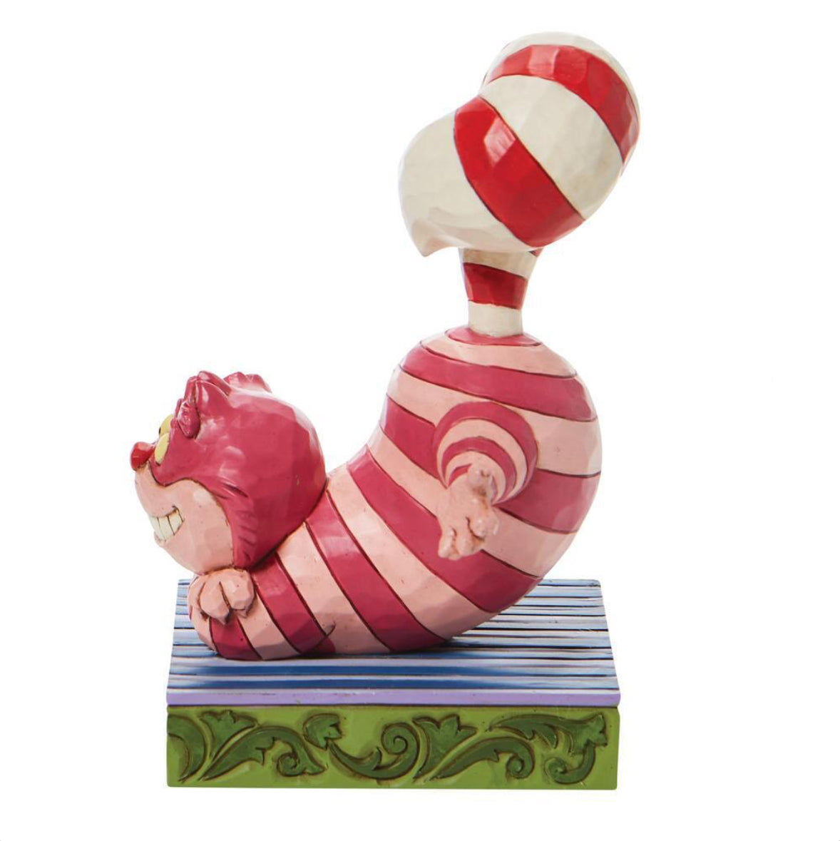 DISNEY TRADITIONS BY JIM SHORE PERSONALITY POSE CHESHIRE CAT WITH CANDY CANE