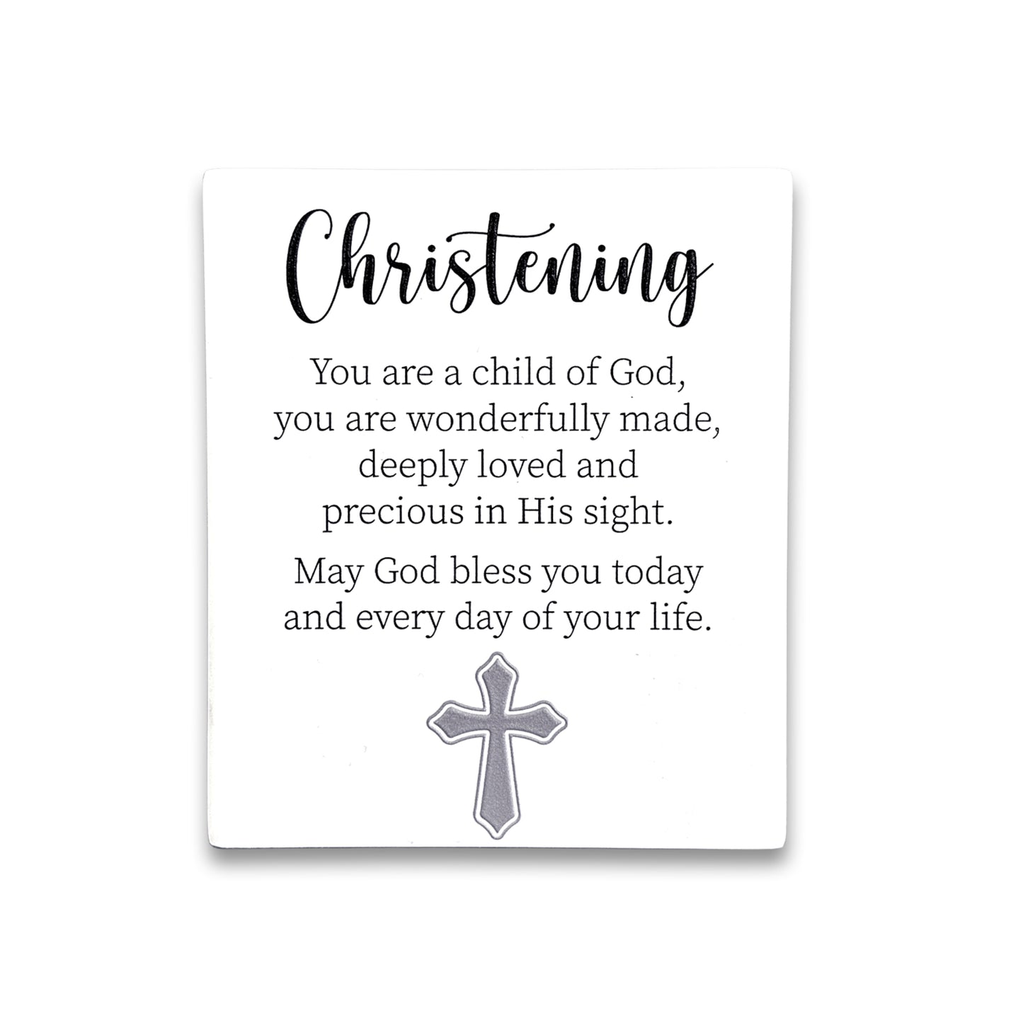 INFINITY CERAMIC VERSE PLAQUE CHRISTENING