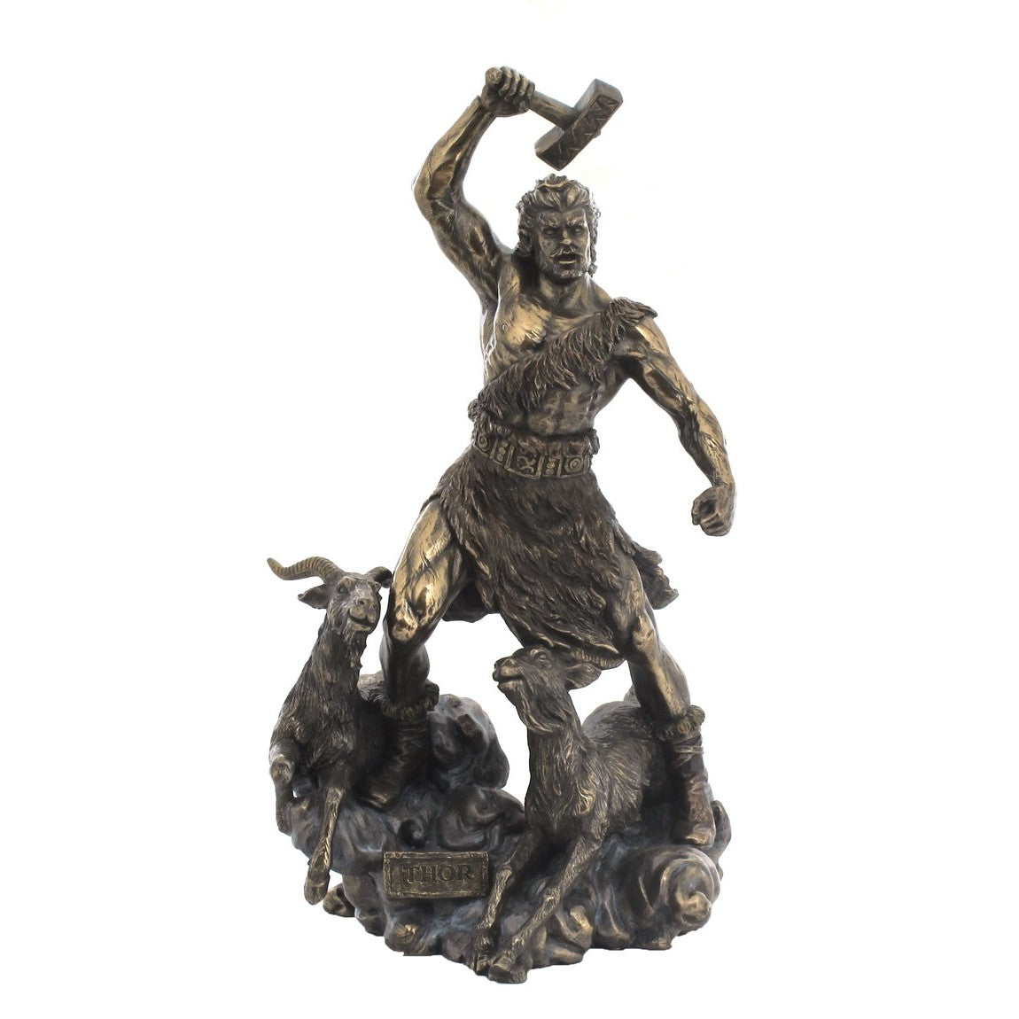 VERONESE DESIGNS BRONZE THOR FIGURINE 31CM