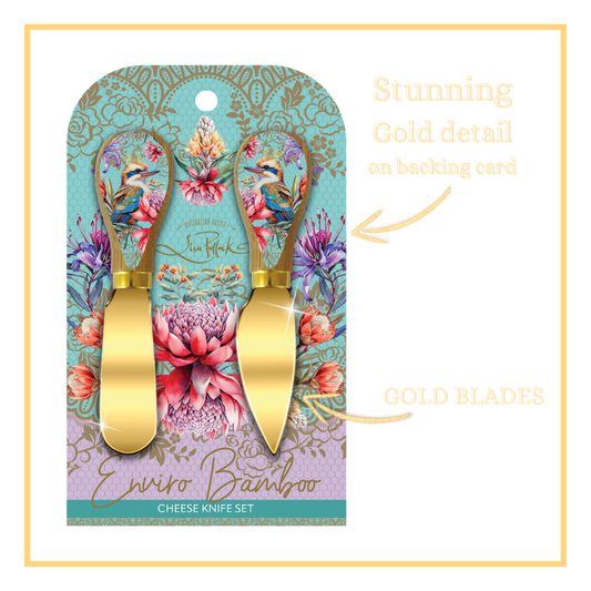 Lisa Pollock Set of 2 Cheese Knives Vintage Kookas