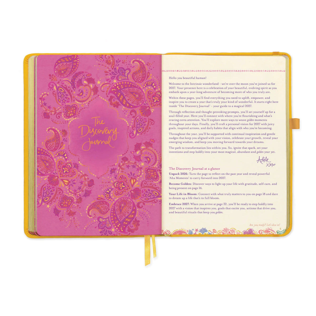Intrinsic 2027 Diary Planner The Year For Joy & Happiness - Limoncello Yellow