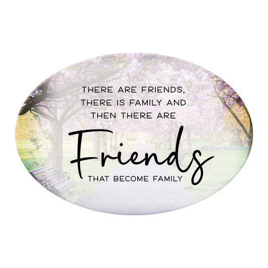OVAL CERAMIC VERSE PLAQUE FRIENDS