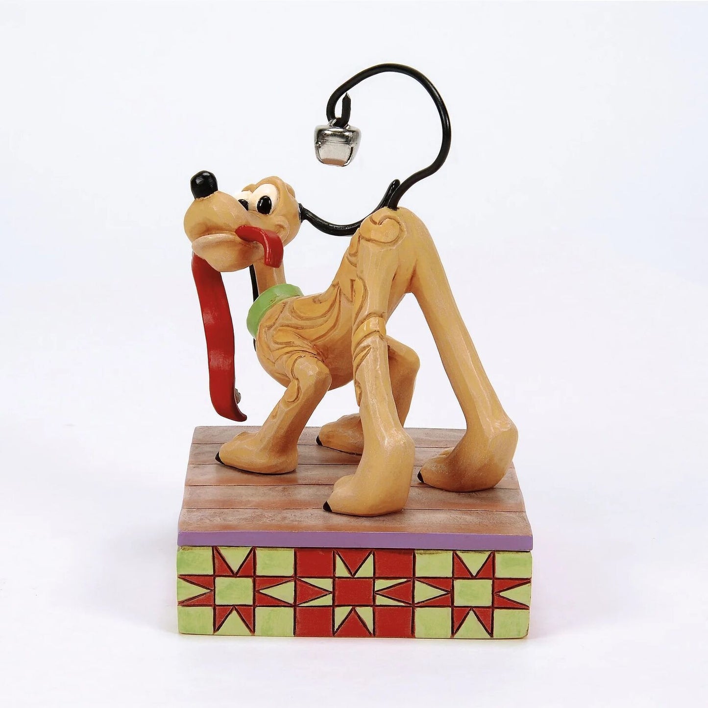 DISNEY TRADITIONS BY JIM SHORE PLUTO WITH CHRISTMAS BELLS ON TAIL