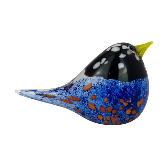 ZIBO ART GLASS BLUE BIRD