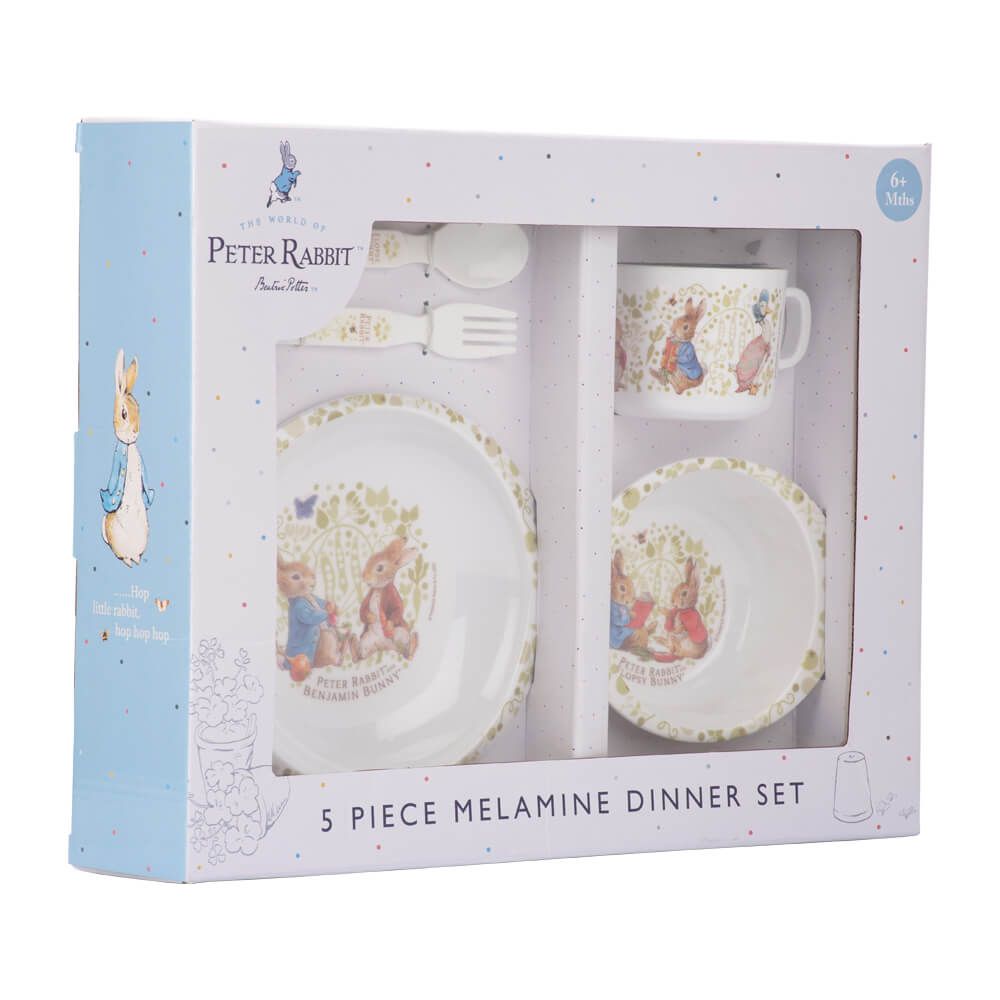 Peter Rabbit 5pc Melamine Dinner Set