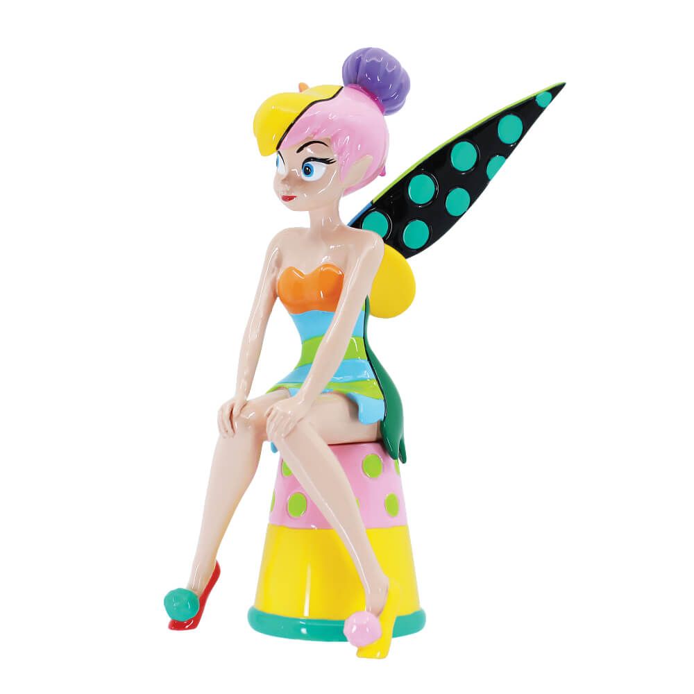 DISNEY BRITTO TINKER BELL SITTING ON THIMBLE LARGE FIGURINE