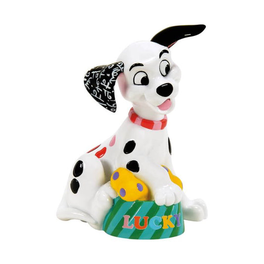 DISNEY BRITTO LUCKY WITH DOG BOWL MINI FIGURINE