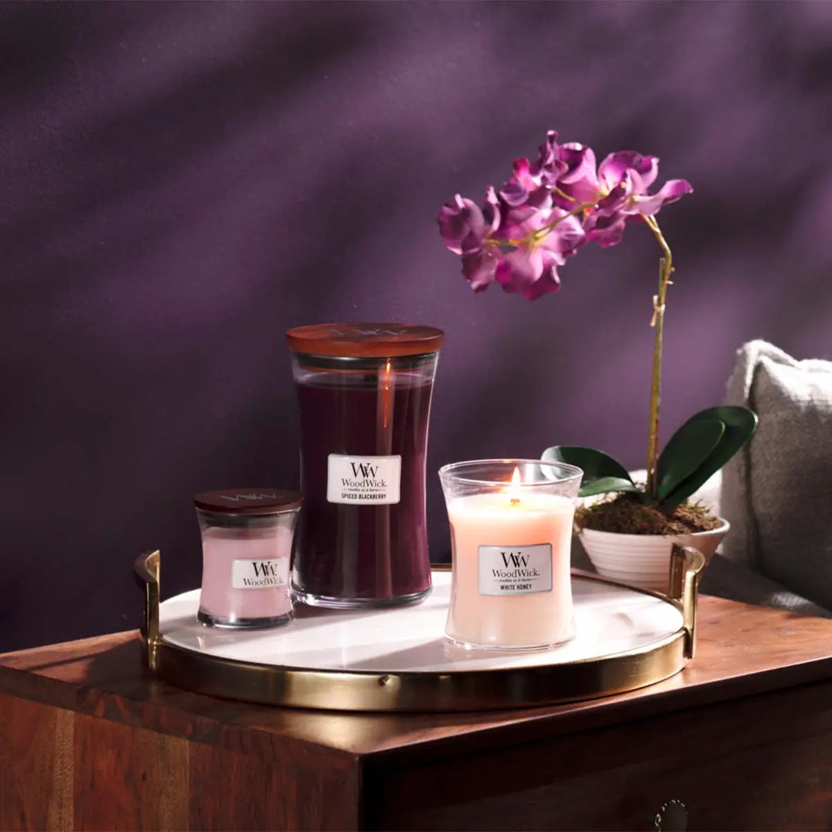 WoodWick Candle White Honey Medium