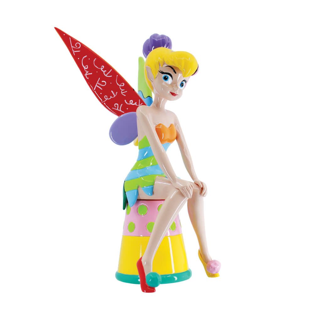 DISNEY BRITTO TINKER BELL SITTING ON THIMBLE LARGE FIGURINE