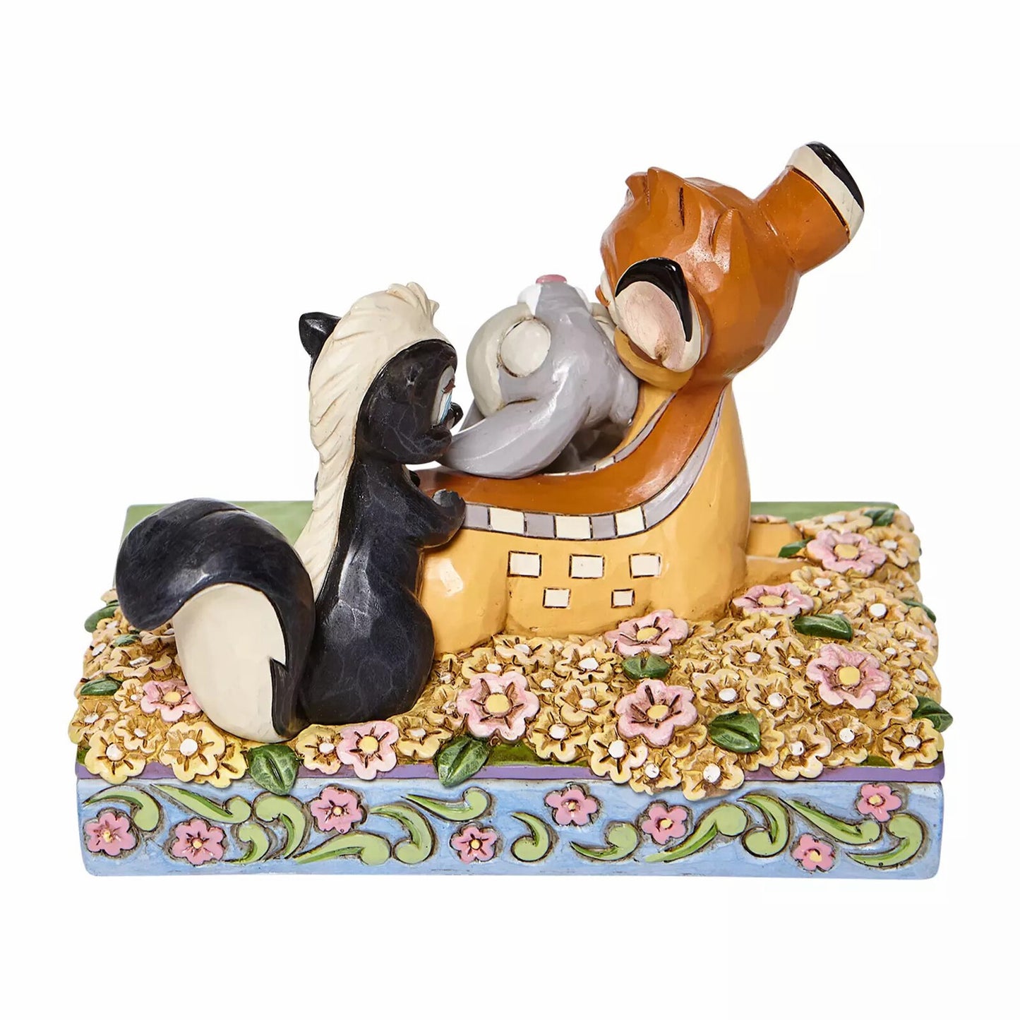 DISNEY TRADITIONS BY JIM SHORE BAMBI AND FRIENDS IN FLOWERS 10CM