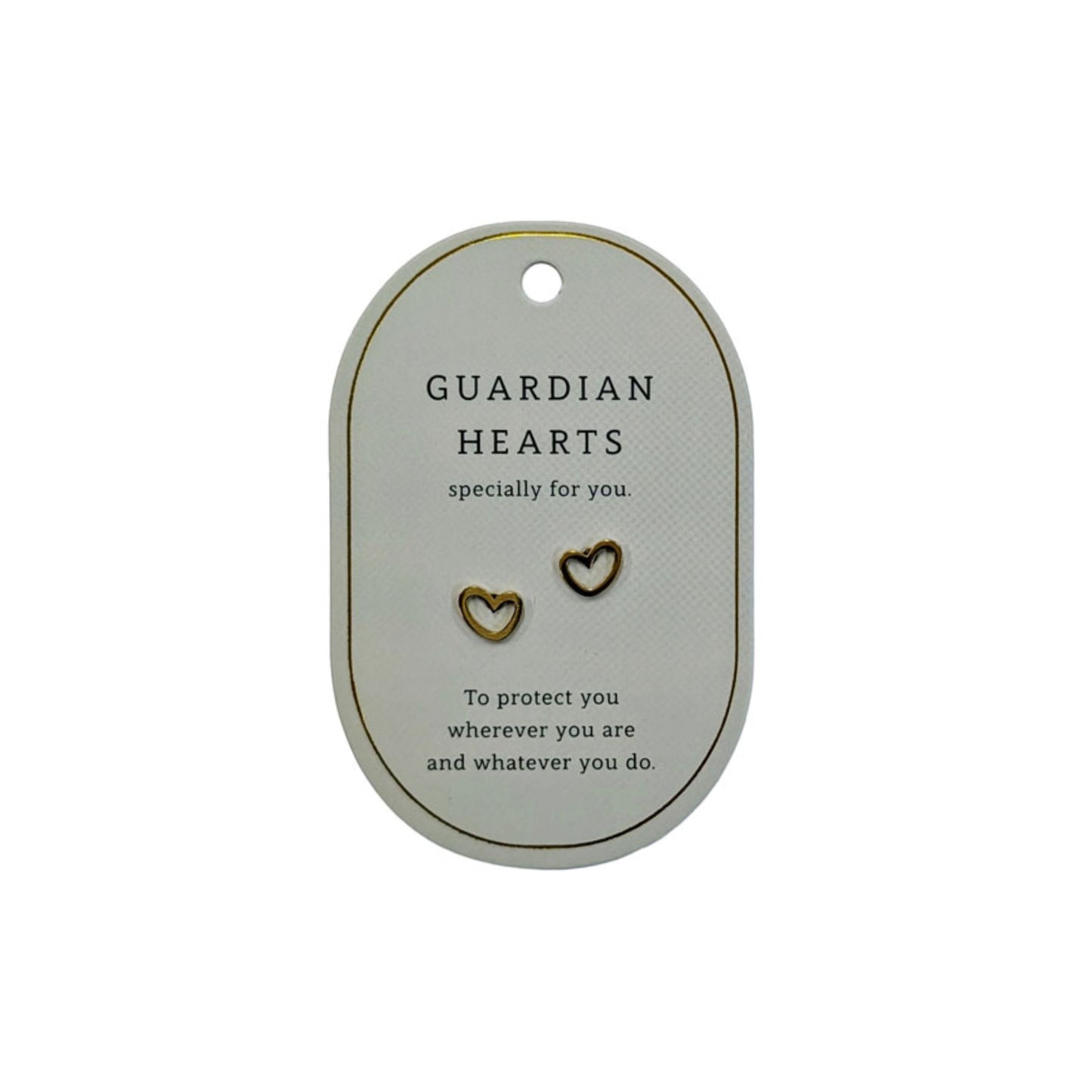 SWEETHEART GUARDIAN HEARTS GOLD EARRINGS