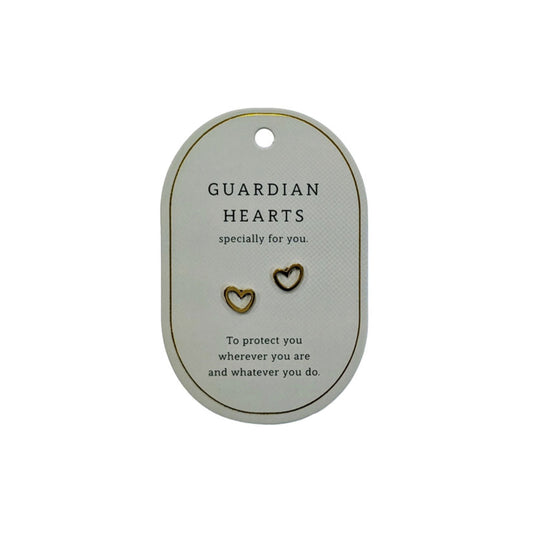 SWEETHEART GUARDIAN HEARTS GOLD EARRINGS