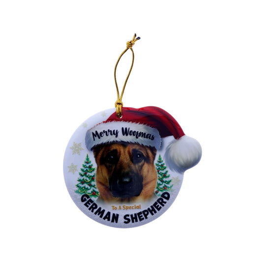 Christmas Sentiment Ceramic Plaque Dog German Shepherd