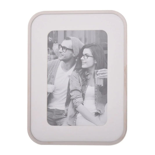 Photo Frame Silver Curved 4X6