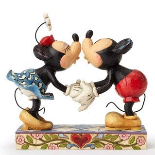 DISNEY TRADITIONS MICKEY & MINNIE MOUSE KISSING CLASSIC SMOOCH FOR MY SWEETIE