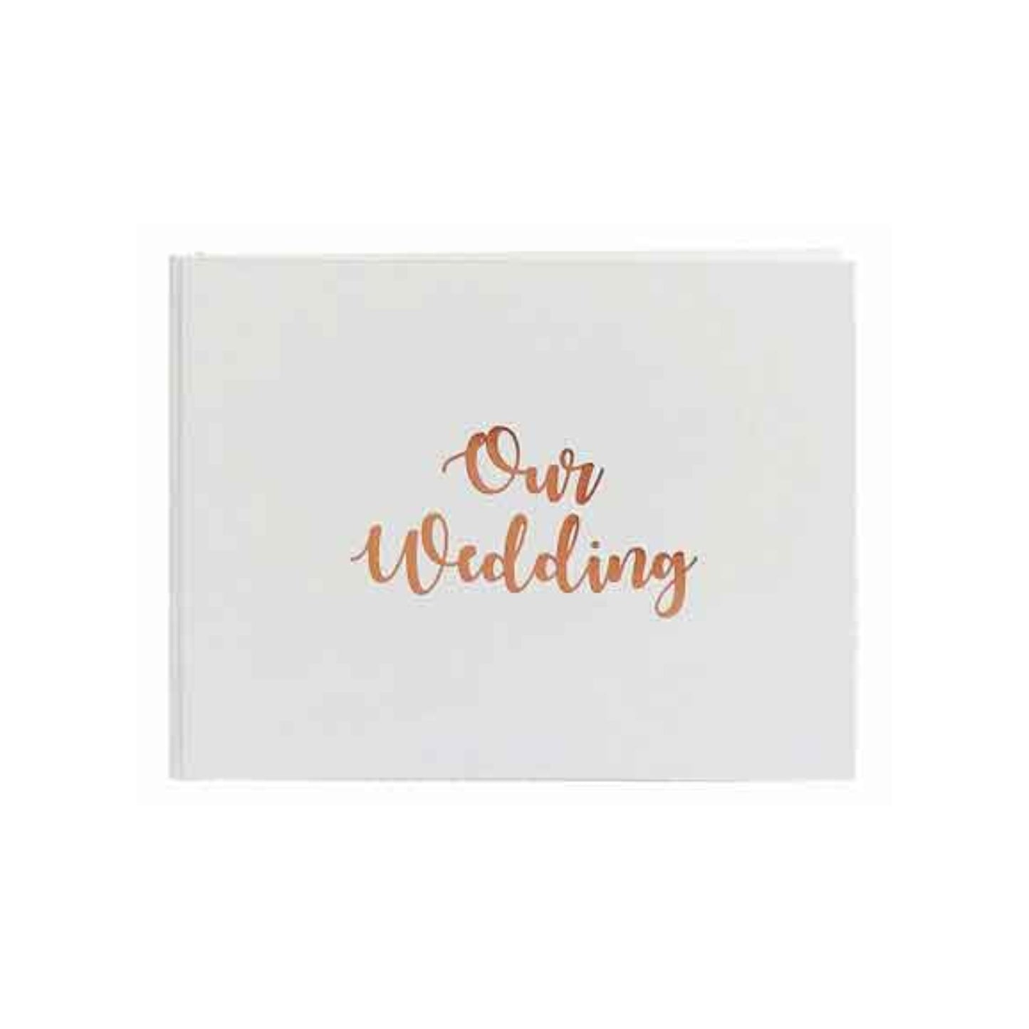 GUEST BOOK WHITE & ROSE GOLD OUR WEDDING
