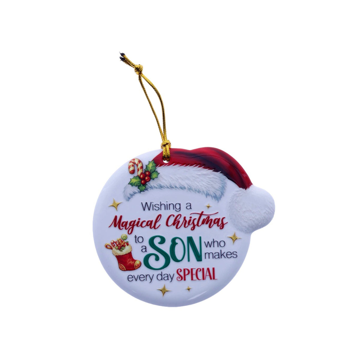 Christmas Sentiment Ceramic Plaque Son