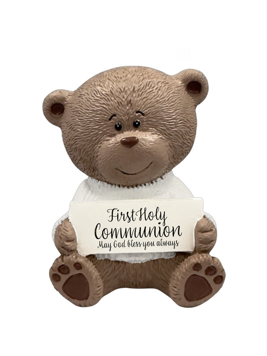 TEDDY MOMENTS RESIN BEAR COMMUNION
