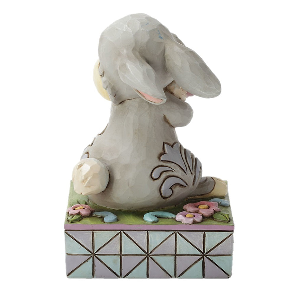 DISNEY TRADITIONS BY JIM SHORE BAMBI SPRING HAS SPRUNG THUMPER WITH FLOWER PERSONALITY POSE