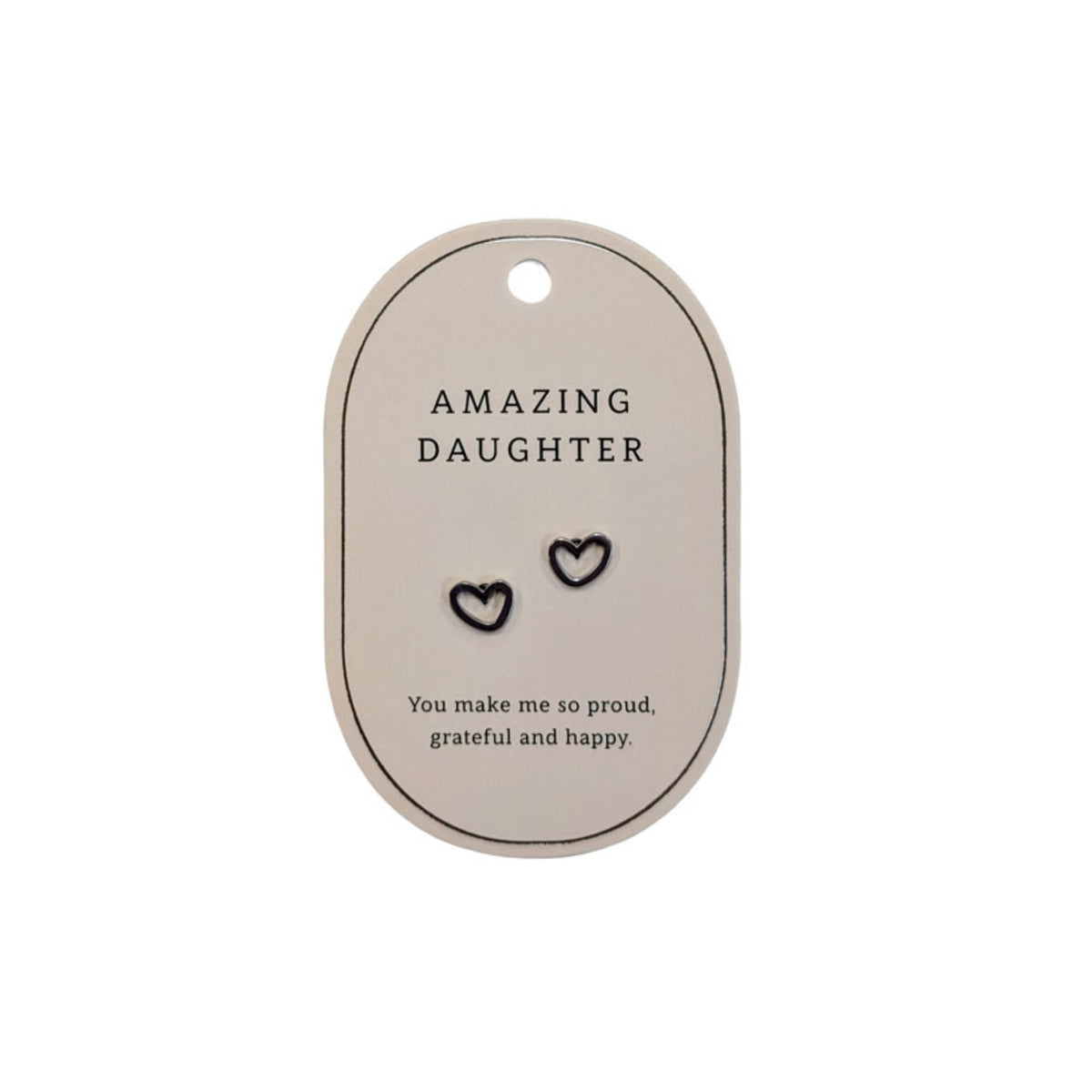 SWEETHEART DAUGHTER SILVER EARRINGS