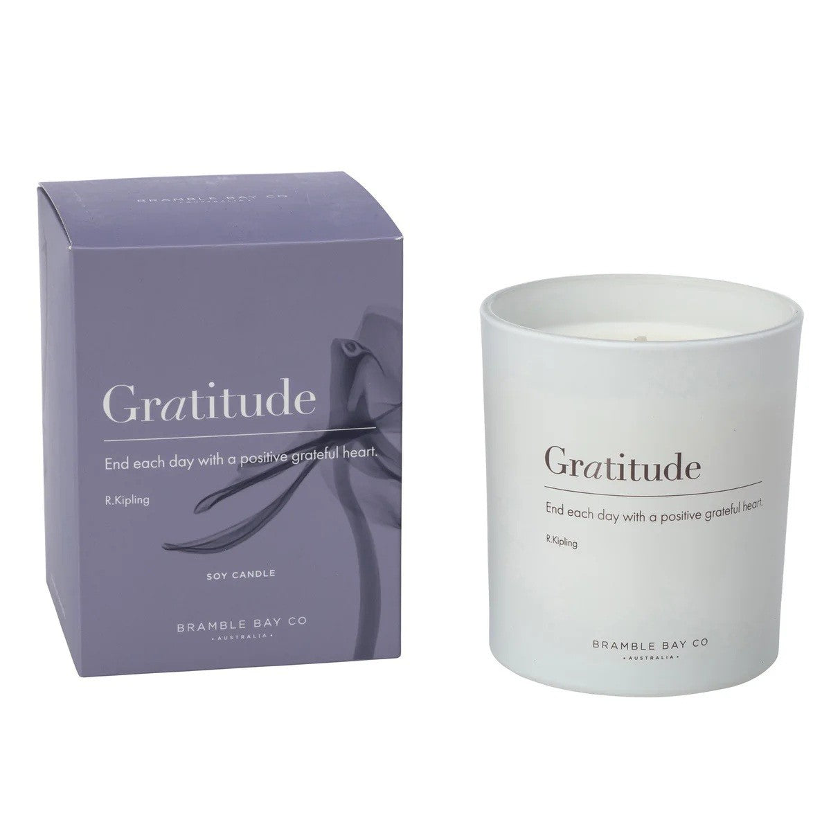 Bramble Bay Inspirational Scented Candle Gratitude