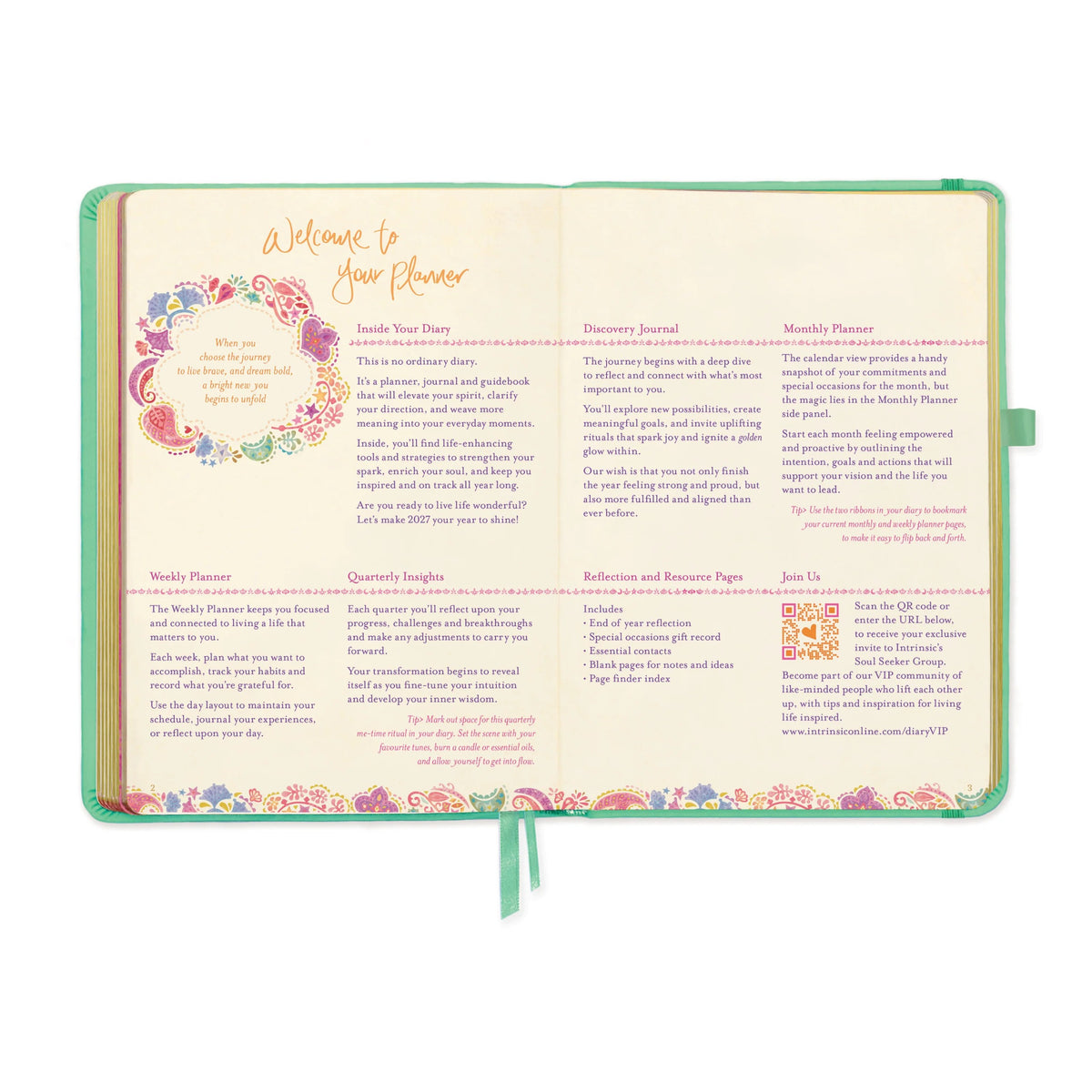 Intrinsic 2027 Diary Planner The Year To Nourish Your Soul - Tahitian Turquoise