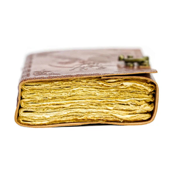 Leather Journal Parchment Style Paper Fairy design