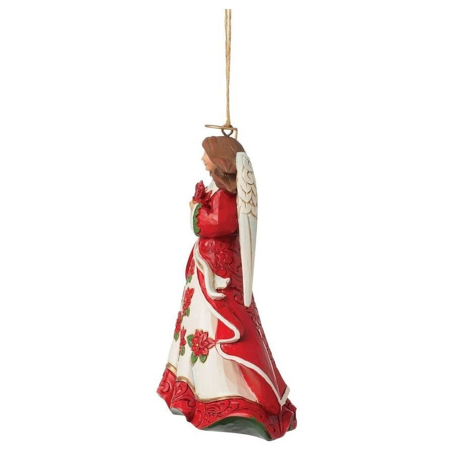 Heartwood Creek By Jim Shore Christmas Angel Holding Cardinals Hanging Ornament