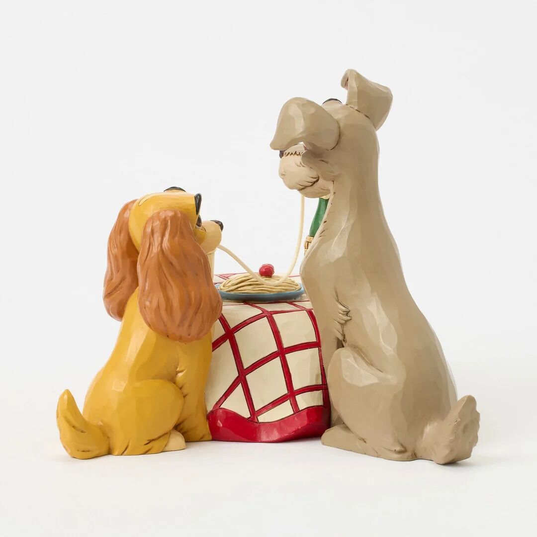 DISNEY TRADITIONS BY JIM SHORE LADY & THE TRAMP SPAGHETTI SCENE