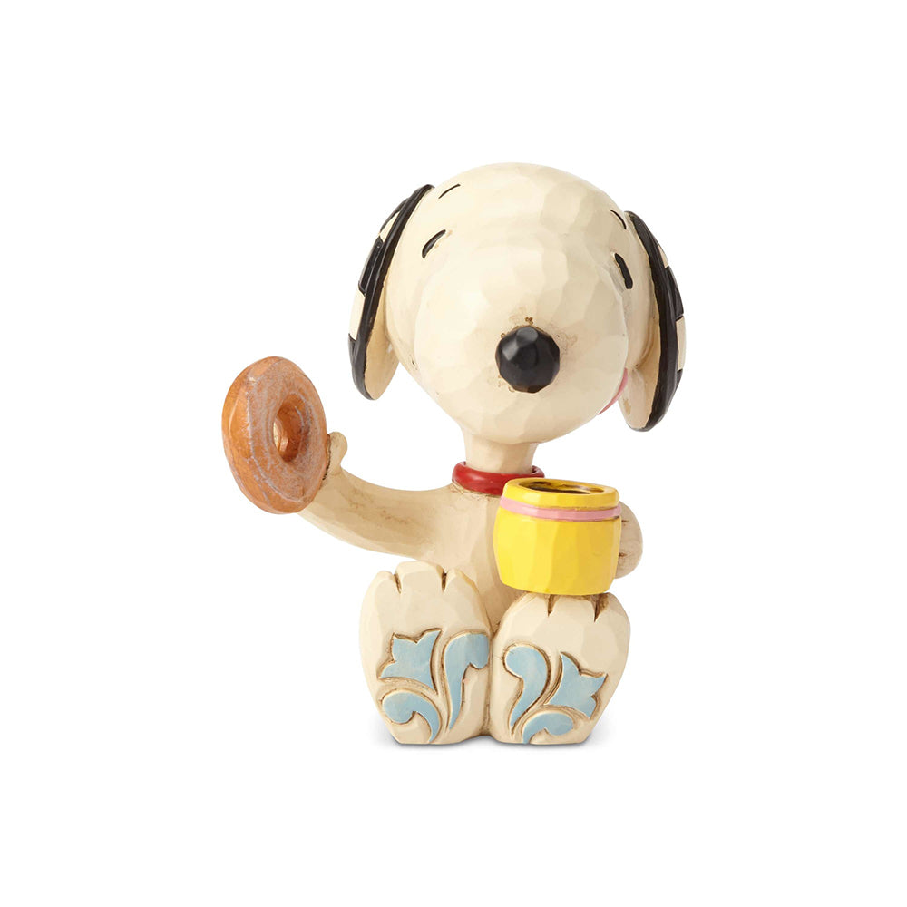 PEANUTS BY JIM SHORE MINI SNOOPY WITH DONUT & COFFEE