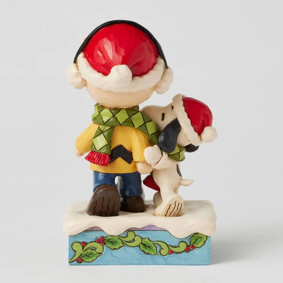 Peanuts By Jim Shore Charlie Brown & Snoopy Wearing Scarf