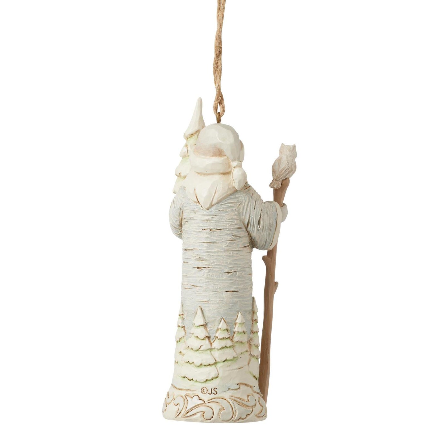 HEARTWOOD CREEK HANGING ORNAMENT SANTA BIRCH BARK