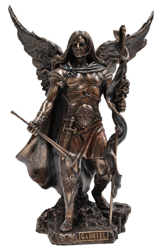 VERONESE DESIGN FIGURINE BRONZE ARCHANGEL GABRIEL SMALL