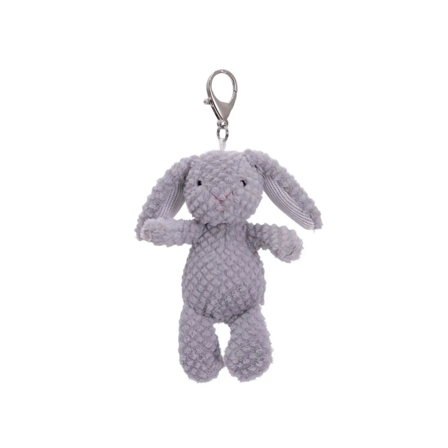 Mary Meyer Nubby Bunny Grey Bag Charm
