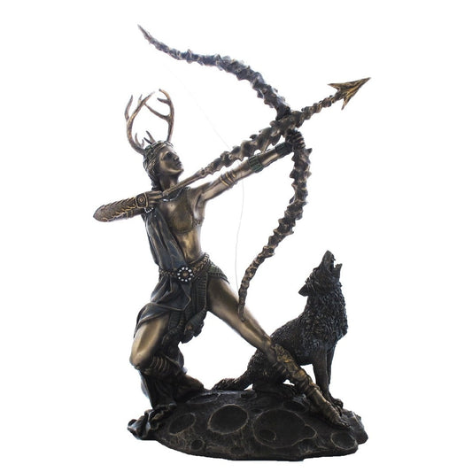 VERONESE DESIGNS BRONZE ARTEMIS FIGURINE 32CM