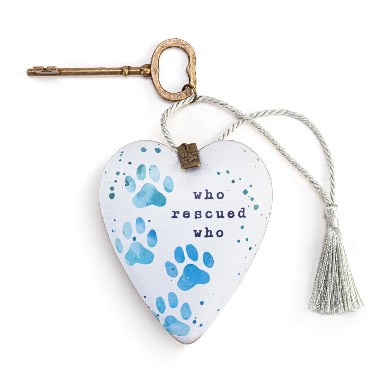 ART HEART PAW PRINTS WHO RESCUED WHO