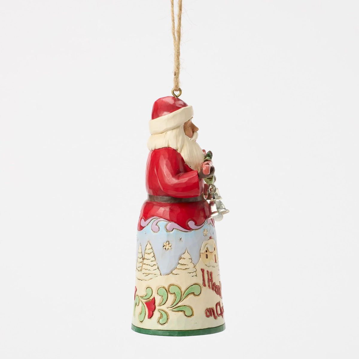 Heartwood Creek By Jim Shore Santa With Bells Hanging Ornament