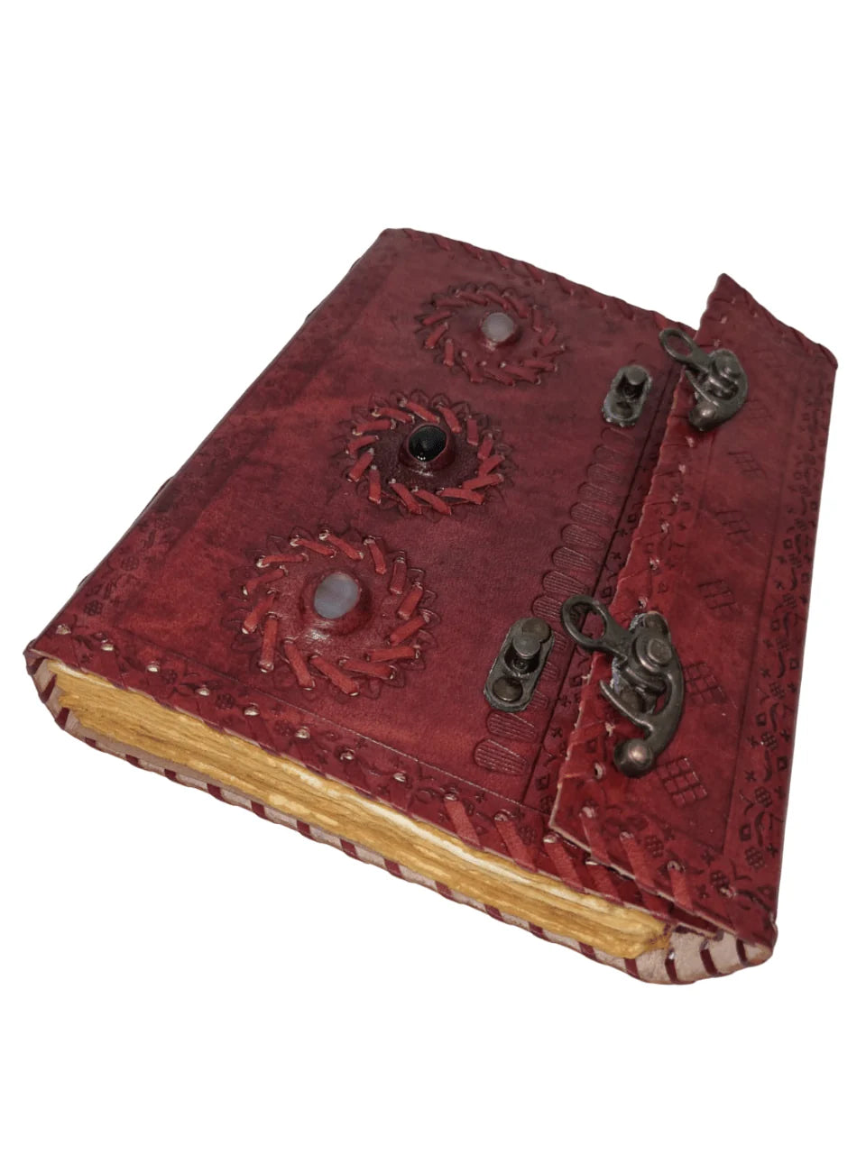 Leather Journal Parchment Style Paper With Stones