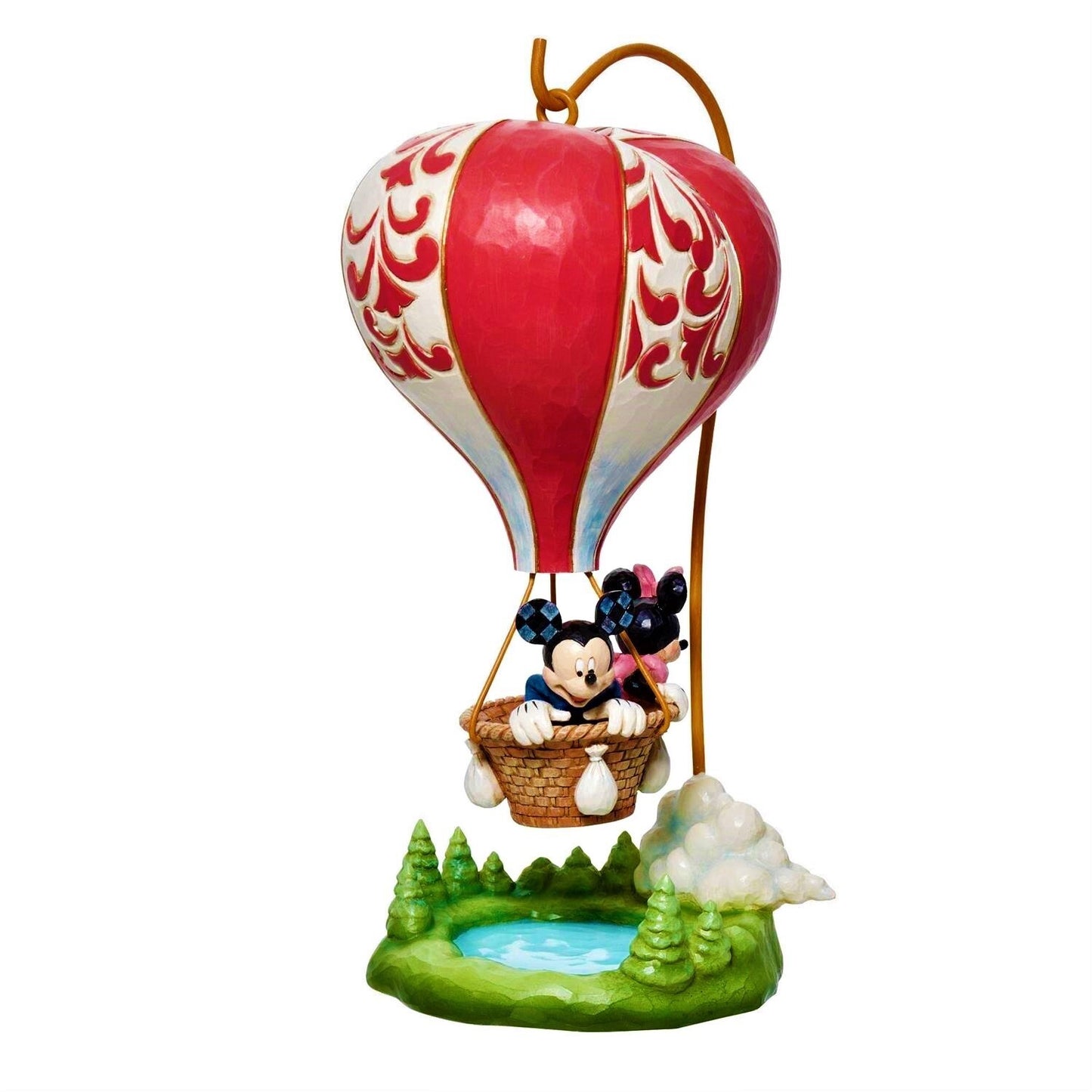 DISNEY TRADITIONS BY JIM SHORE MICKEY & MINNIE HEART AIR BALLOON