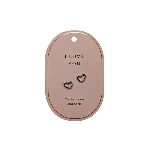 SWEETHEART LOVE YOU SILVER EARRINGS