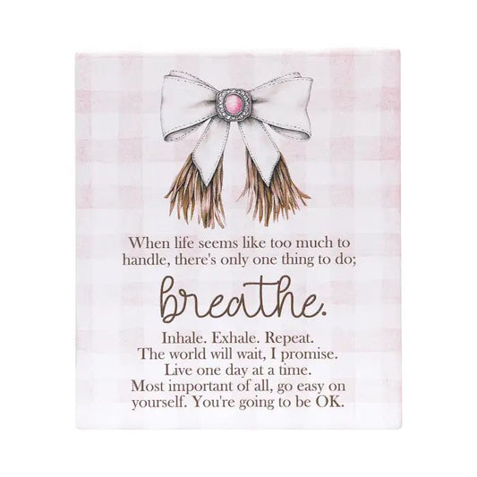Saddle & Bloom Verse Plaque Breathe