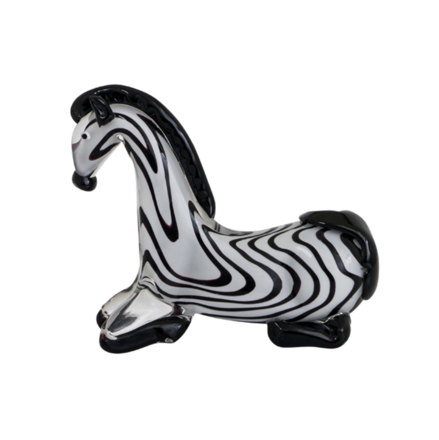 ZIBO ART GLASS ZEBRA