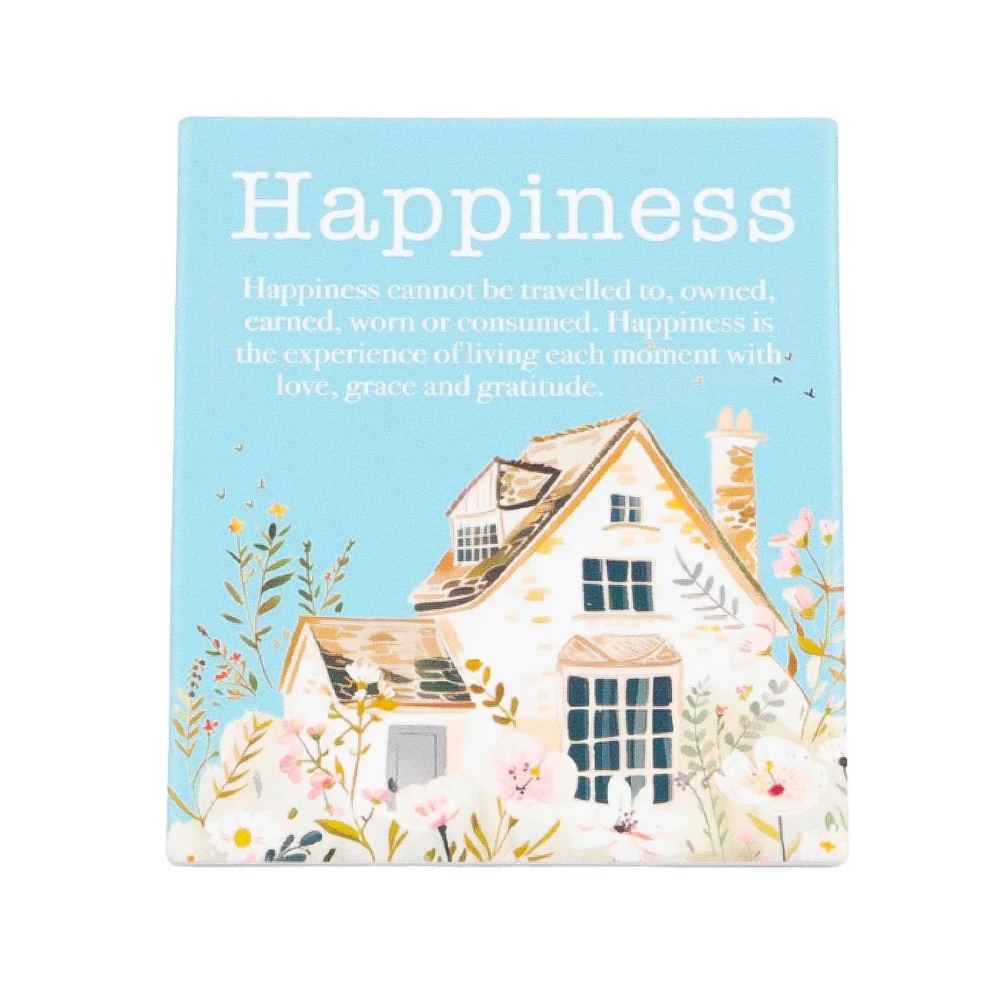 Ceramic Verse Plaque Cottage Grove Happiness
