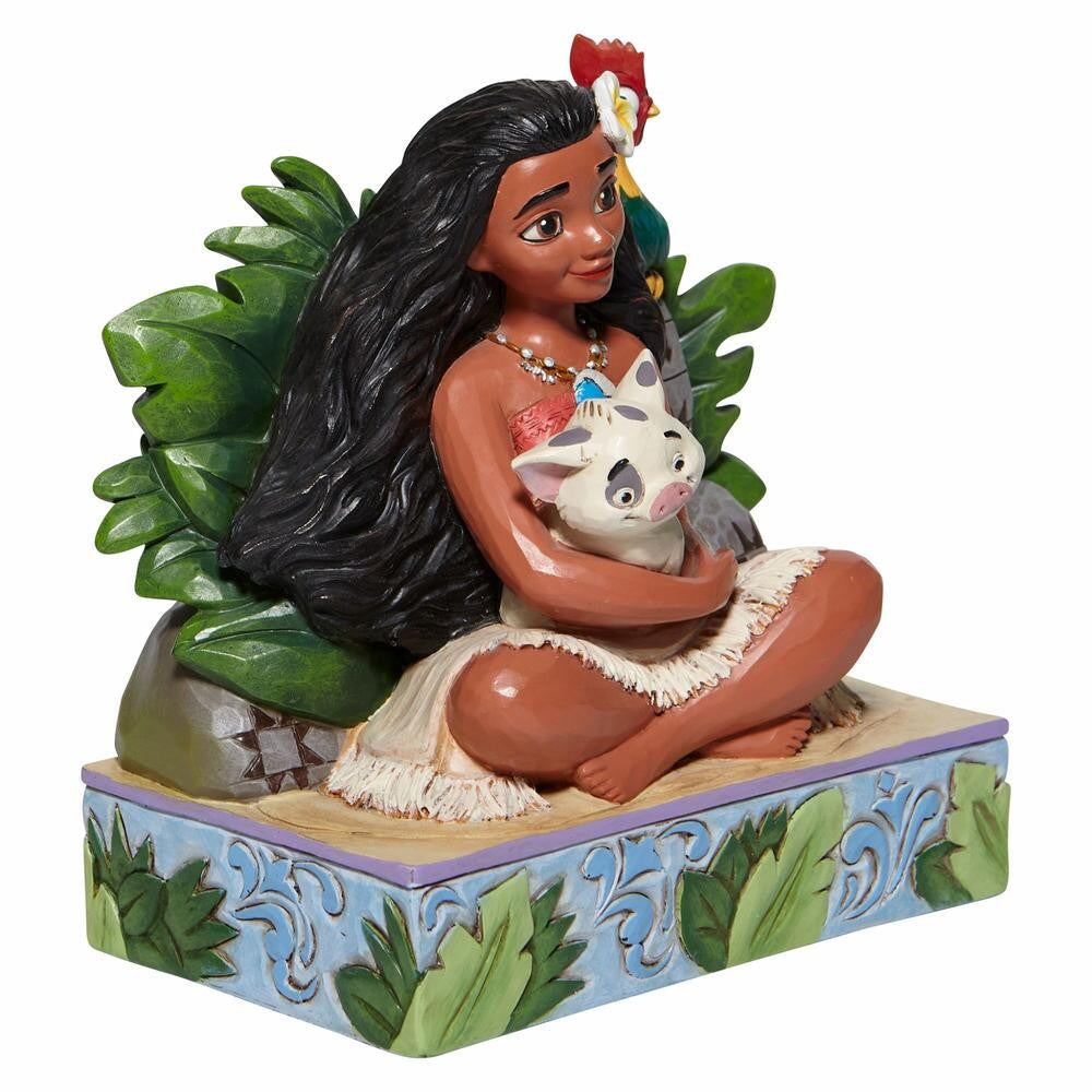 DISNEY TRADITIONS BY JIM SHORE MOANA WITH PUA AND HEI HEI 13CM