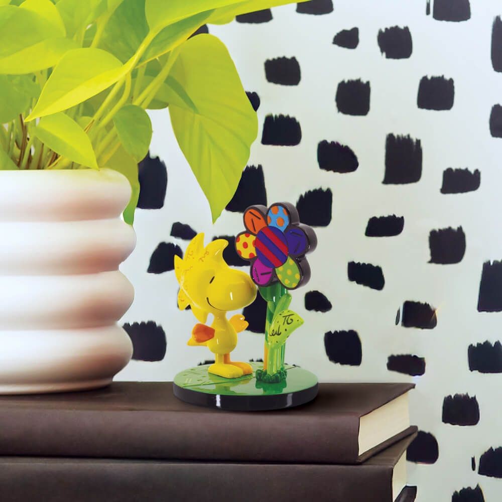 Peanuts By Britto Woodstock Flower Mini Figurine